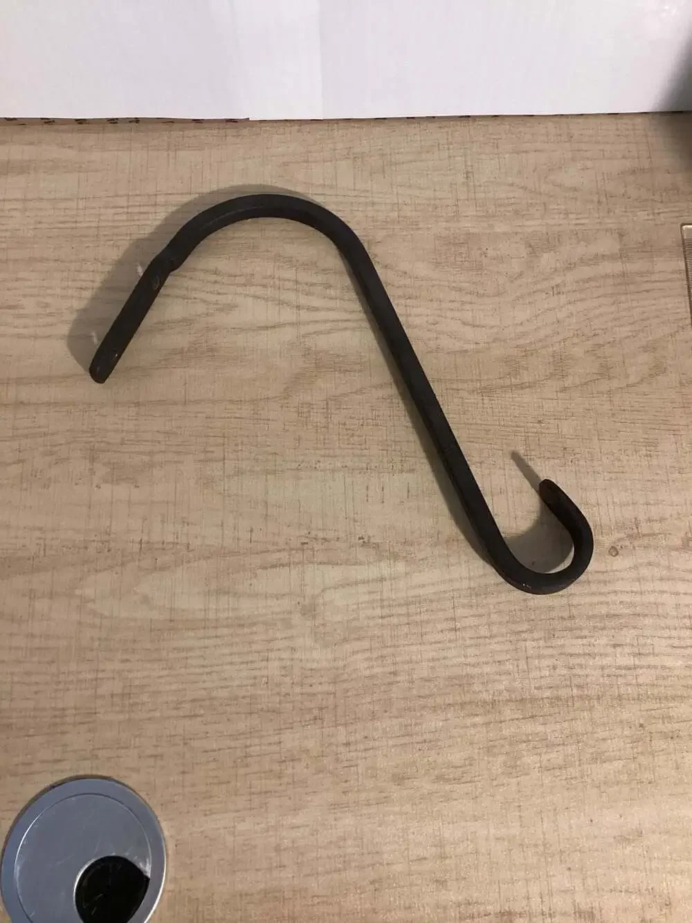 Panacea Black Forged Angled Hook Hanging Plant Bracket - 12 Inch